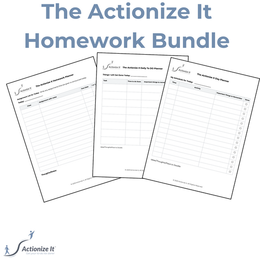 The Actionize It Homework Bundle